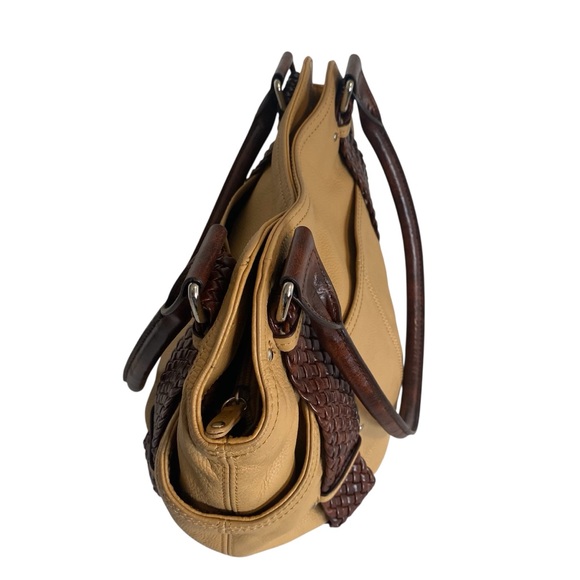 Tignanello Camel Tan Leather Double Handled Shoulder Bag - NWOT - Picture 3 of 15